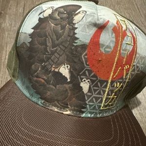 STAR WARS Chewbacca with Porgs Japanese
Styled Art with Kanji Trucker Hat